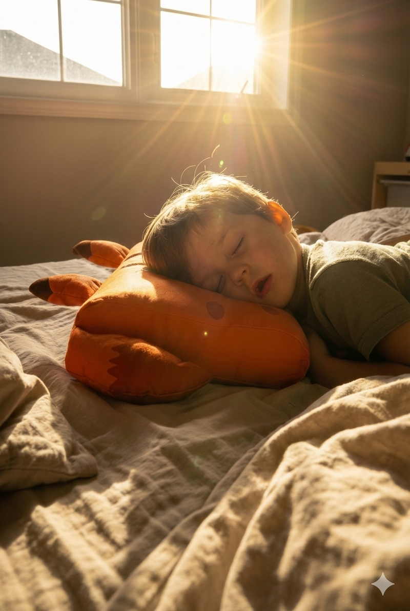 Un oreiller qui s'occupe de lui